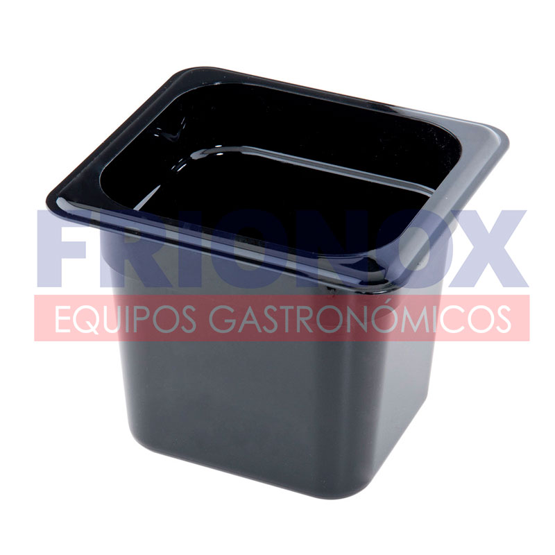 BANDEJA DE POLICARBONATO GN 1/6 x 6" (NEGRO) - 66CW-110
