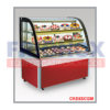 VITRINA EXHIBIDORA REFRIGERADA VIDRIO CURVO 2 NIVELES - CKE5SCGM
